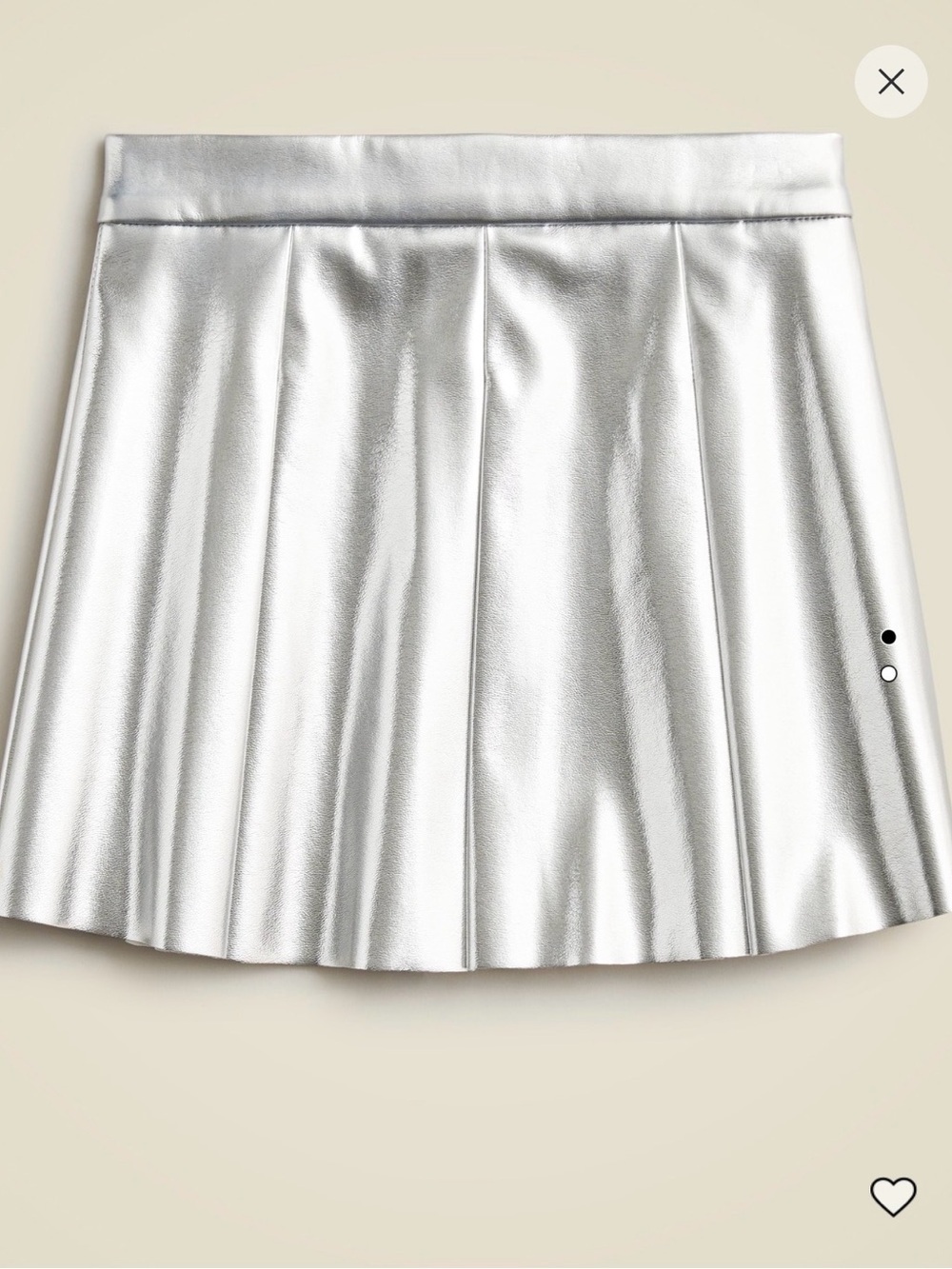 Crewcuts Metallic Silver Pleated Skirt